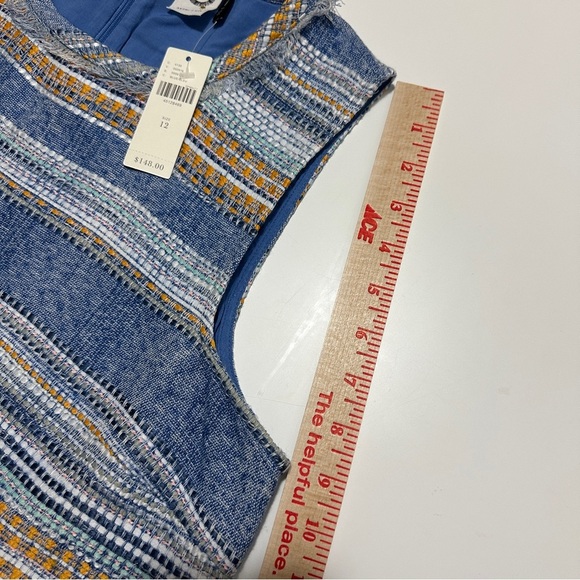 Anthropologie Akemi + Kin Dress Womens Size 12 Sleeveless Blue Striped Shift NWT - Picture 13 of 16